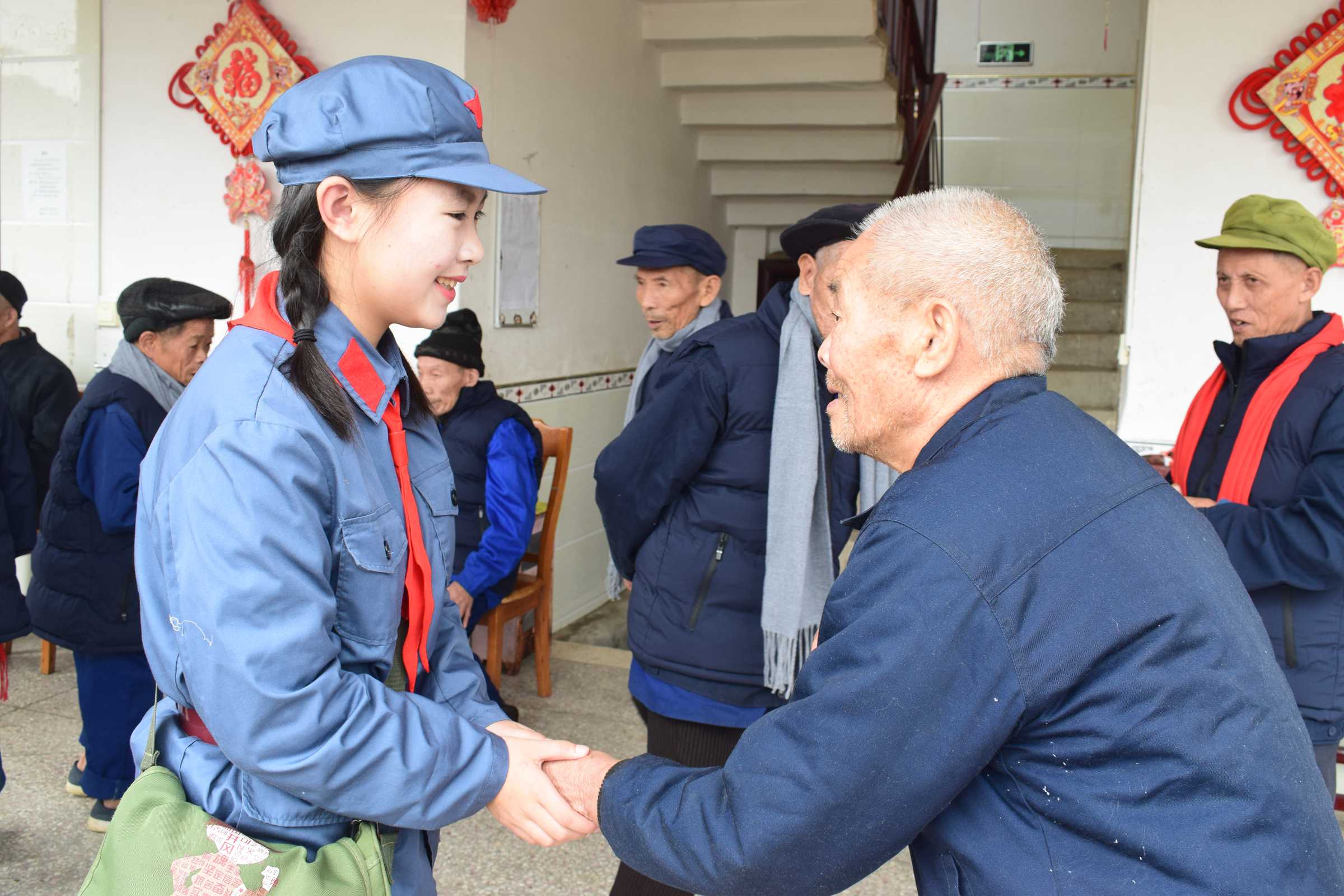 获2020年全国新时代好少年奖的余梓洋同学在现场